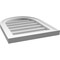 Ekena Millwork Round Top Surface Mount PVC Gable Vent w/ 2"W x 1-1/2"P Brickmould Frame, 16"W x 20"H GVPRT16X2002SN - alternate 4